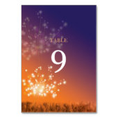 Sunset Dandelions Ombre Wedding Kaart (Achterkant)