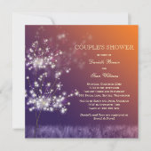 Sunset Dandelions Wedding Couples Shower Kaart (Voorkant)