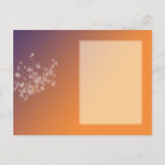 Sunset Dandelions Wedding Menu Choice RSVP (Achterkant)