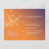 Sunset Dandelions Wedding Menu Choice RSVP (Voorkant)
