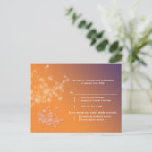Sunset Dandelions Wedding Menu Choice RSVP (Staand voorkant)