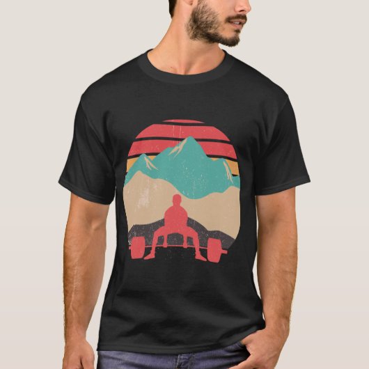 Sunset Deadlifts Krachttraining grappig T-shirt (Voorkant)