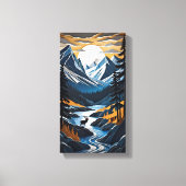 Sunset Deer Canvas Muurkunst Afdruk (Voorkant)