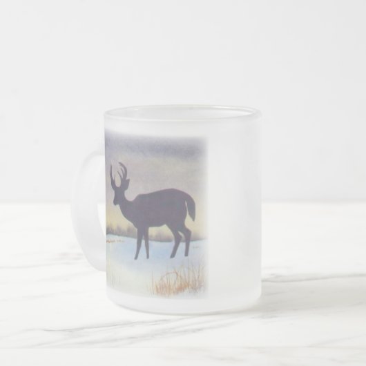 Sunset Deer Design Matglas Koffiemok (Voorkant links)
