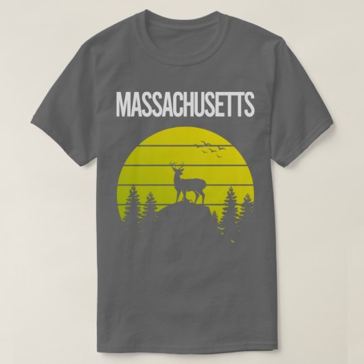 Sunset Deer Massachusetts T-shirt (Design voorkant)