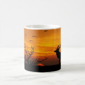 Sunset Deer Silhouette Koffiemok (Center)