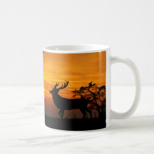 Sunset Deer Silhouette Koffiemok