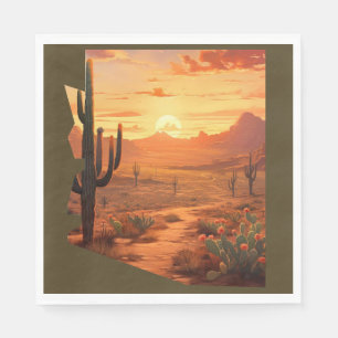 Sunset Desert Arizona State Servet