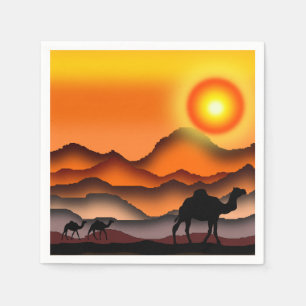 Sunset Desert Camel servetten
