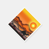 Sunset Desert Camel servetten (Hoek)