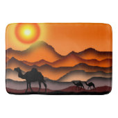 Sunset Desert Camels Bath Mat (Voorkant)
