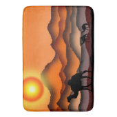 Sunset Desert Camels Bath Mat (Voorkant Verticaal)