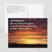 Sunset DESIDERATA Briefkaart (Voorkant / Achterkant)