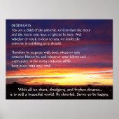 Sunset DESIDERATA Poster (Voorkant)