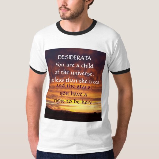 Sunset DESIDERATA T-shirt (Voorkant)