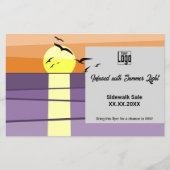 Sunset Design · Dubbelzijdige zomer · Raffle Promo Flyer (Voorkant)