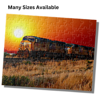 Sunset Diesel Locomotive Train Legpuzzel
