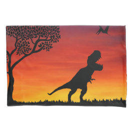 Sunset Dinosaur Scene Pillowcase Kussensloop