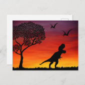 Sunset Dinosaurs Briefkaart (Voorkant / Achterkant)