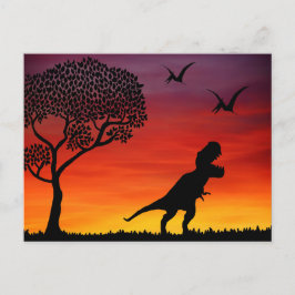 Sunset Dinosaurs Briefkaart