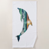 Sunset Dolphin Beach Strandlaken (Voorkant)