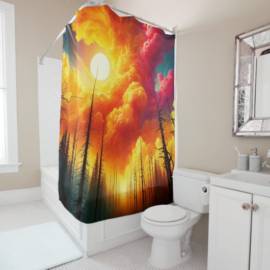 Sunset Douchegordijn (In situ)