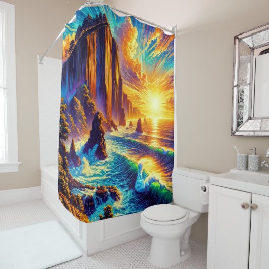 Sunset Douchegordijn (In situ)