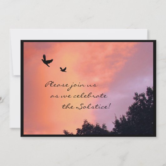 Sunset Doves Summer Solstice Party - Uitnodiging (Voorkant)
