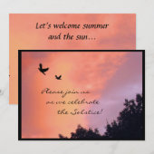 Sunset Doves Summer Solstice Party - Uitnodiging (Voorkant / Achterkant)