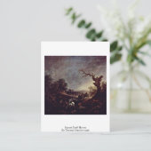 Sunset Draft Horses van Thomas Gainsborough Briefkaart (Staand voorkant)
