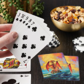 Sunset Dragon Fantasy Art-speelkaarten Pokerkaarten (Insitu)