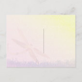 Sunset Dragonfly Couple Wedding Save the Date Aankondigingskaart (Achterkant)