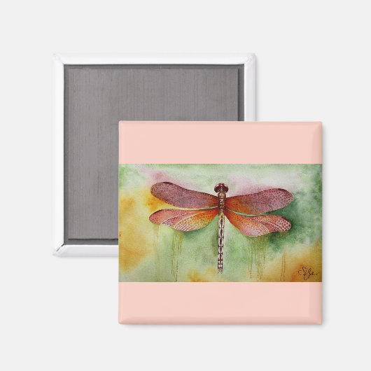 Sunset Dragonfly Magneet (Voorkant / Achterkant)