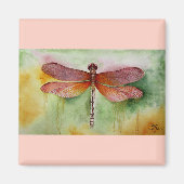Sunset Dragonfly Magneet (Voorkant)