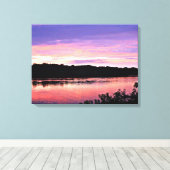 Sunset Dream over de Delaware Canvas Afdruk (Insitu (Houten vloer))