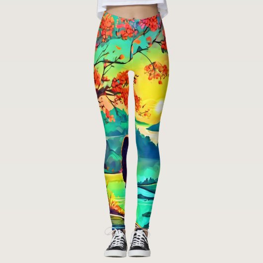 Sunset Dreamer bij de rivier Leggings (Voorkant)