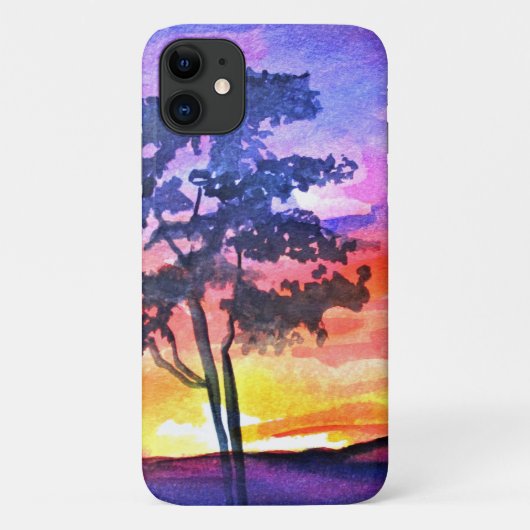Sunset Dreaming landscape waterverf Case-Mate iPhone Case (Achterkant)