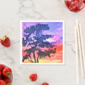 Sunset Dreaming landscape waterverf Servet (Insitu)