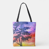 Sunset Dreaming landscape waterverf Tote Bag (Achterkant)