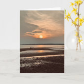 Sunset Dreams Blank Greeting Kaart (Gele Bloem)