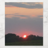 Sunset Drink Labels Wijn Etiket (Enkel label)