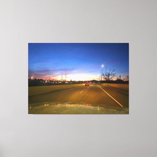 Sunset Drive Canvas Afdruk (Voorkant)