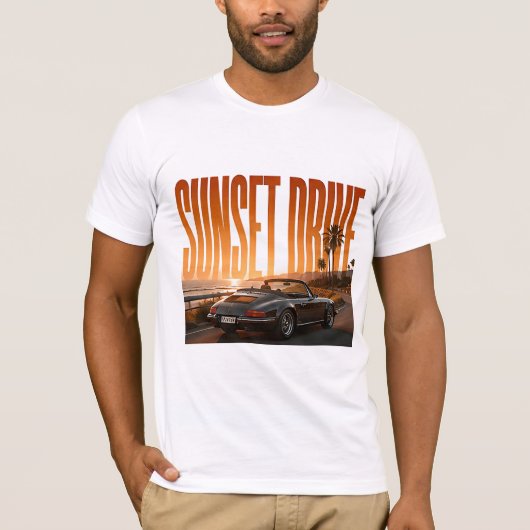 Sunset Drive Luxe Wegreis Grafisch T-shirt (Voorkant)