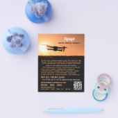 Sunset Drone Silhouette, Drone Rental Company Flyer (Enkel)