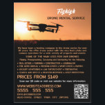 Sunset Drone Silhouette, Drone Rental Company Flyer<br><div class="desc">Sunset Drone Silhouette,  Drone Rental Company Adverteren flyers door de Visitekaartje winkel.</div>