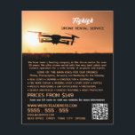 Sunset Drone Silhouette, Drone Rental Company Flyer<br><div class="desc">Sunset Drone Silhouette,  Drone Rental Company Adverteren flyers door de Visitekaartje winkel.</div>
