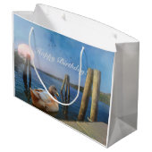 Sunset Duck Happy Birthday Groot Cadeauzakje (Achterkant Gekanteld)