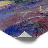 Sunset Dunes, Distant Mountains en Trees Poster (Hoek)