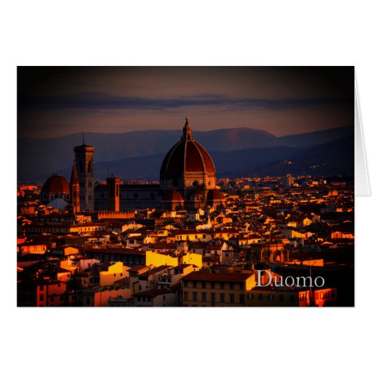 Sunset Duomo Piazzale Michelangelo Florence Italië (Voorkant Horizontaal)