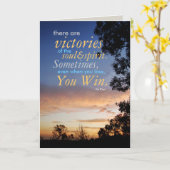 Sunset Dusk Sky Clouds Quote Kaart (Gele Bloem)